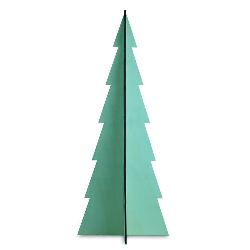 Tannenbaum Tabletop Wood Christmas Tree, Set of 3 - Mint